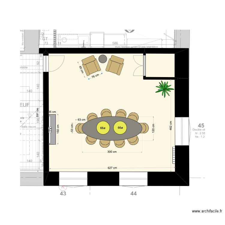Salon de conférence RDC. Plan de 0 pièce et 0 m2