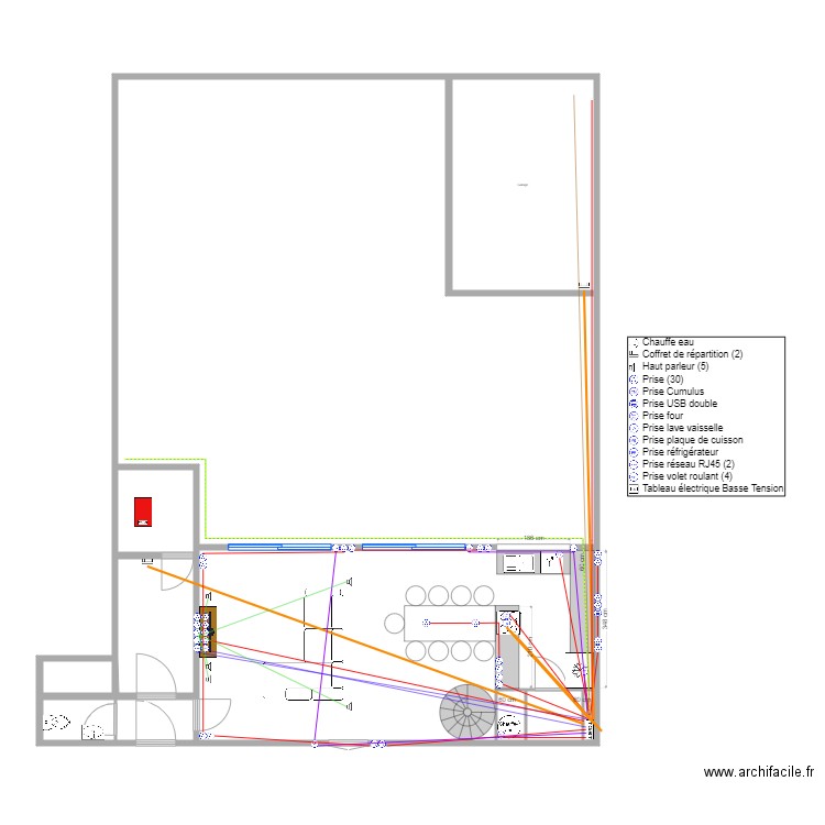 Plan Electrique Prise Salon n 2. Plan de 0 pièce et 0 m2