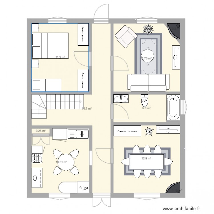 vraies dimensions LA solution. Plan de 0 pièce et 0 m2