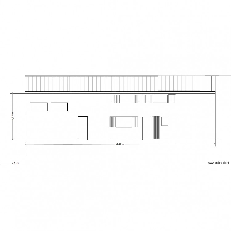 facade nord sans fenetre bas. Plan de 0 pièce et 0 m2