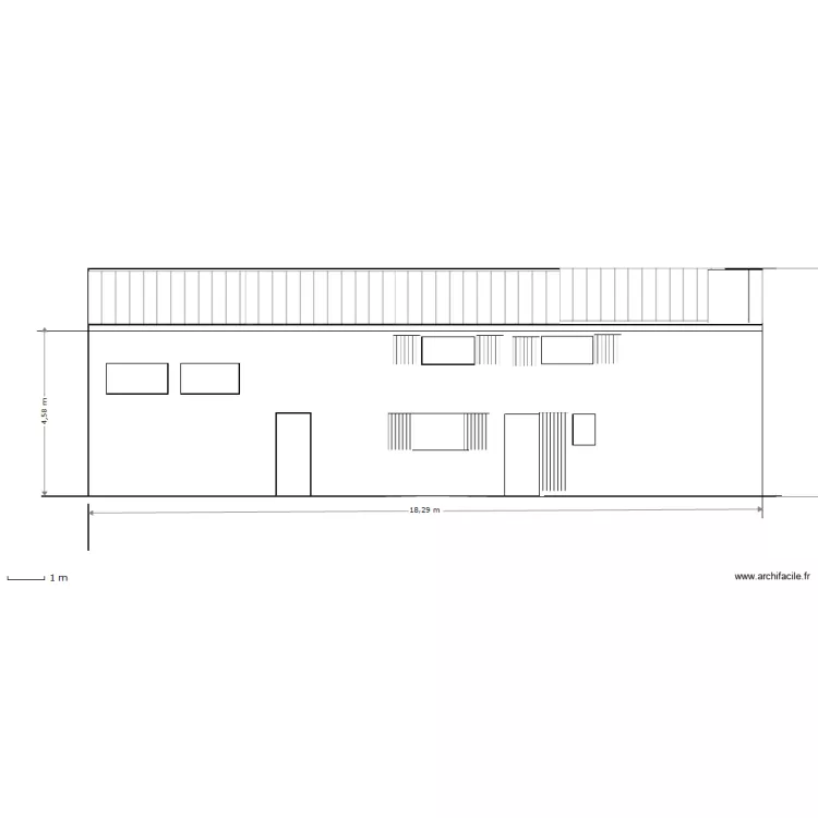 facade nord sans fenetre bas. Plan de facade nord sans fenetre bas. Plan de