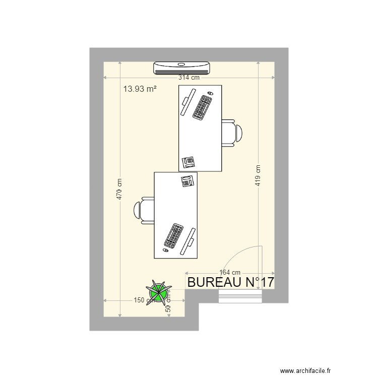 Bureau 17. Plan de 0 pièce et 0 m2