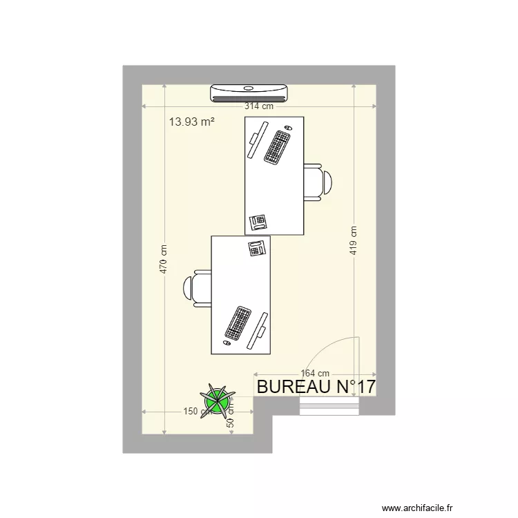 Bureau 17. Plan de 