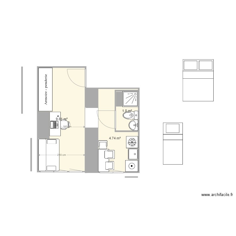 studio ferrandiere. Plan de 0 pièce et 0 m2