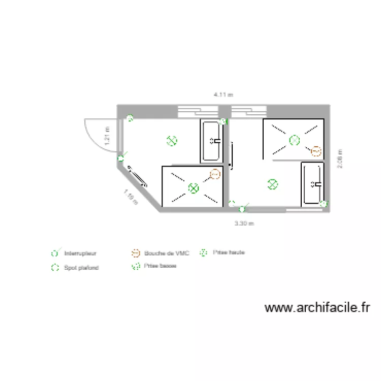 Plan SDB apr&egrave;s Tx V4 Electicit&eacute;. Plan de 