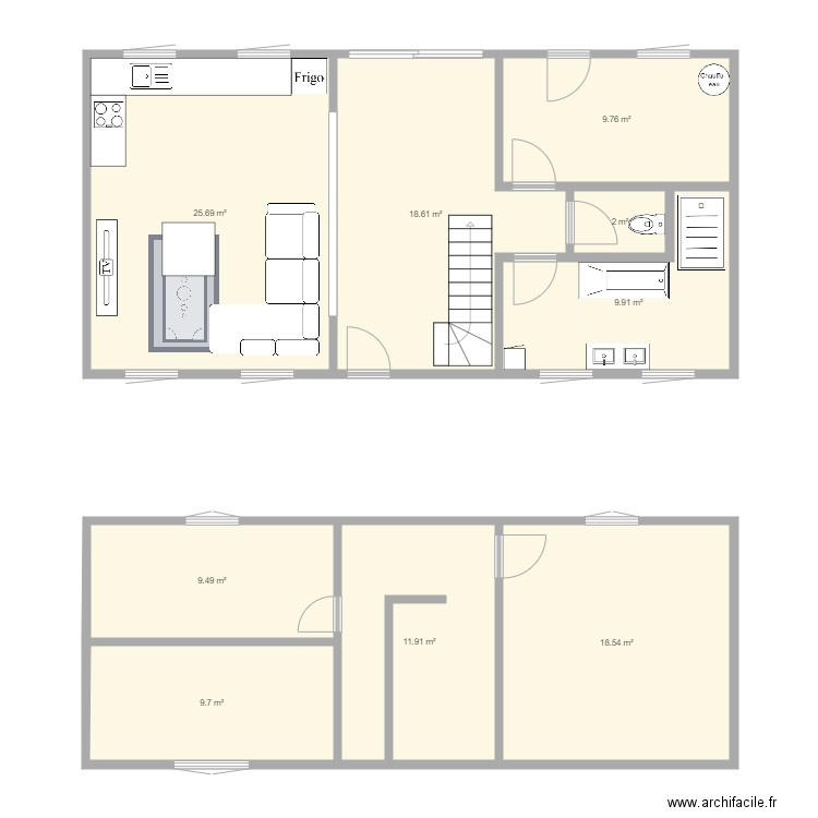 plan grange version finale. Plan de 0 pièce et 0 m2