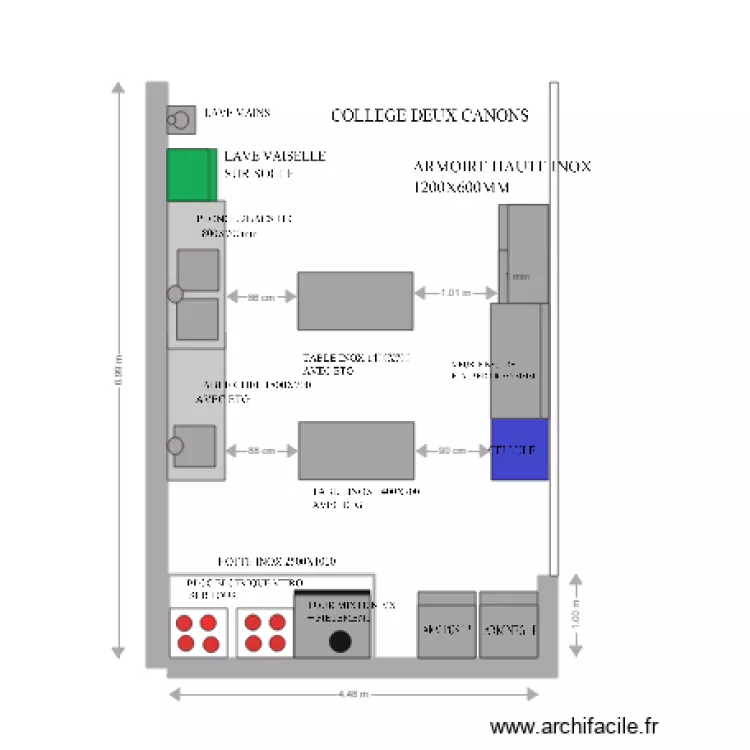 DEUX CANON. Plan de 