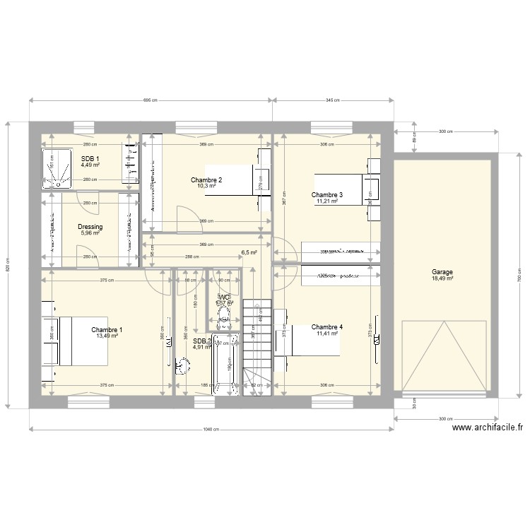 Ben Fekih étage 120 m2 bis. Plan de 0 pièce et 0 m2