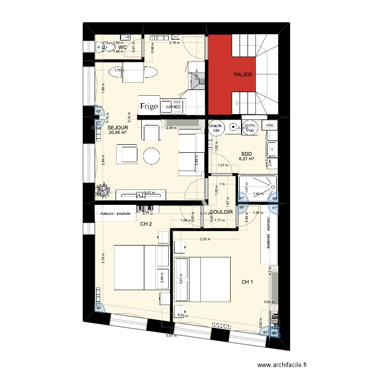 3 Pieces 5 Saint- Martin V2. Plan de 0 pièce et 0 m2