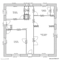 Le bas avec mesures et surfaces