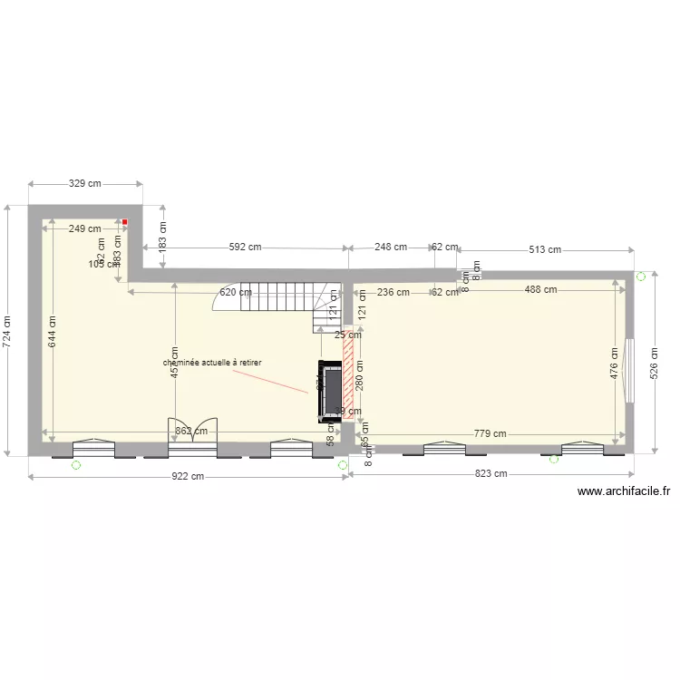 ouverture pignon Sud . Plan de ouverture pignon Sud . Plan de