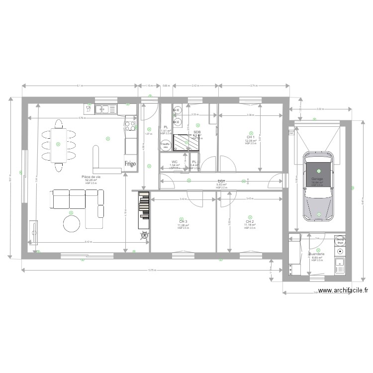 Maison . Plan de 0 pièce et 0 m2