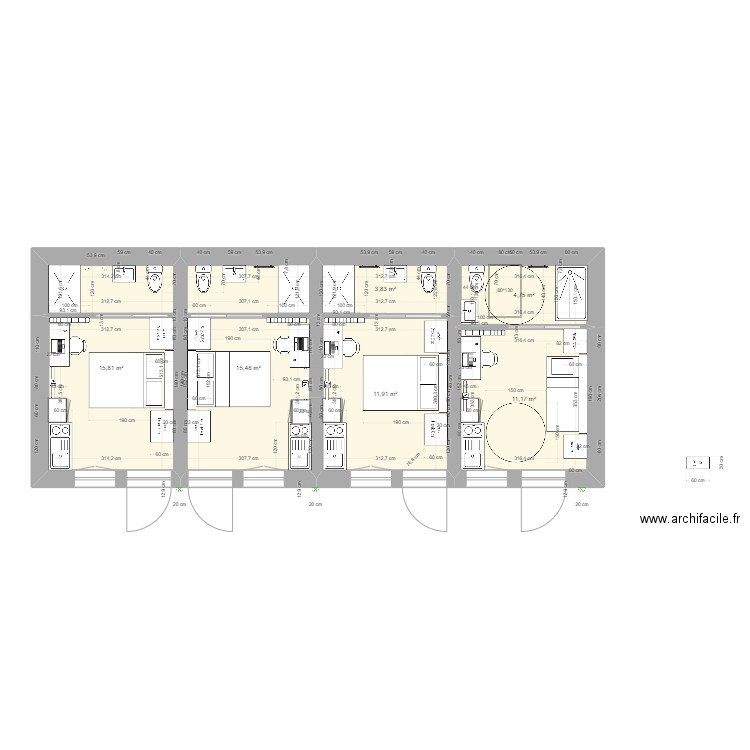 bat D perso1023. Plan de 0 pièce et 0 m2