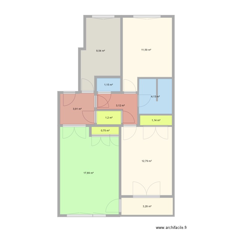 Plan avec ouverture vide. Plan de 0 pièce et 0 m2