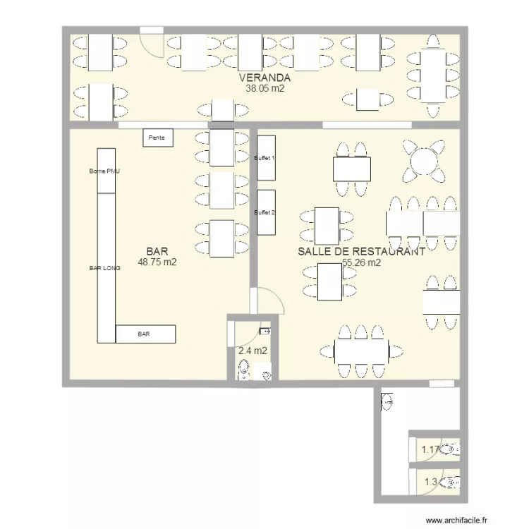 CAFE DU COMMERCE. Plan de CAFE DU COMMERCE. Plan de
