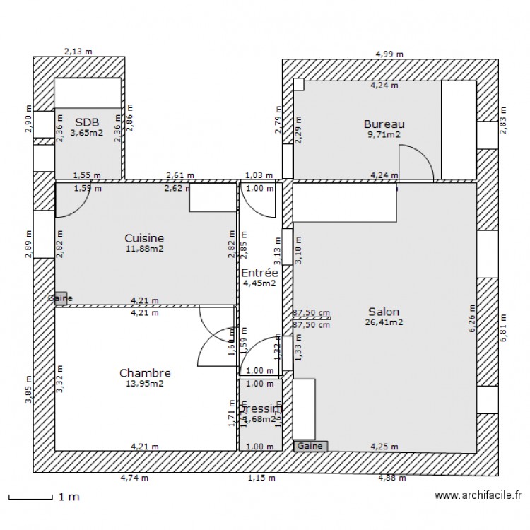 Appartement mod2. Plan de 0 pièce et 0 m2