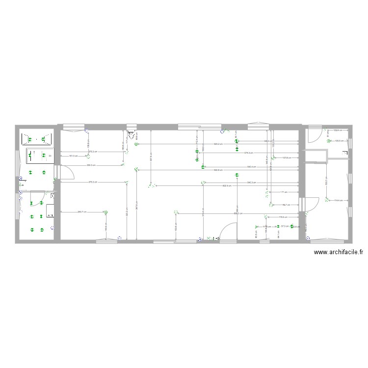 maison venissieux elec éclairage sans cloisons. Plan de 0 pièce et 0 m2