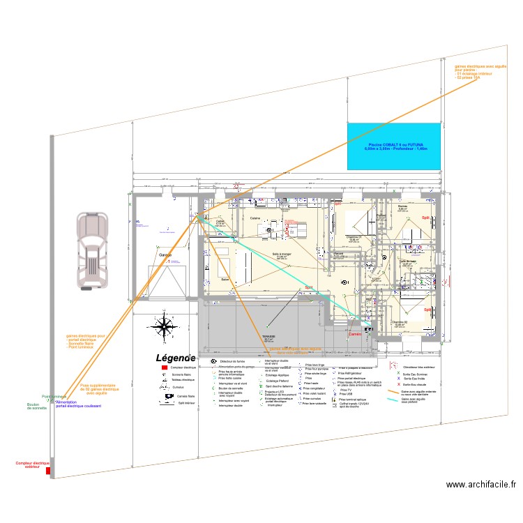 Maison Porcellone avec piscine COBALT 6. Plan de 0 pièce et 0 m2