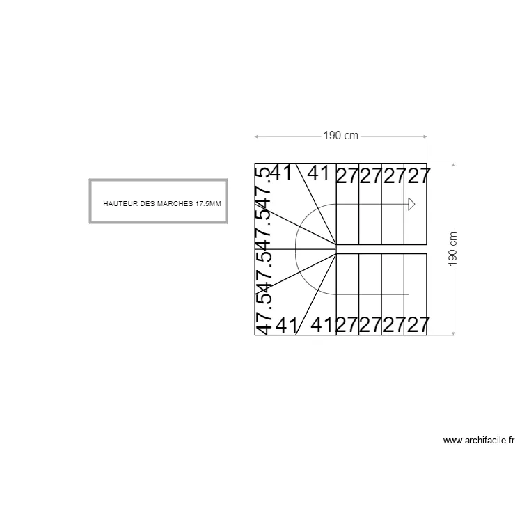 ESCALIER RDJ DE CAMPOU 1. Plan de 