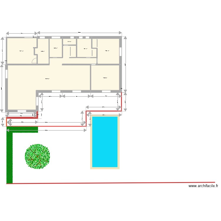 maisonnnnn. Plan de 8 pièces et 155 m2