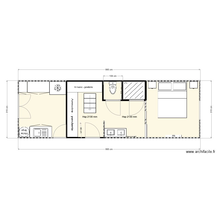 plan 2 garage LE 444. Plan de 0 pièce et 0 m2