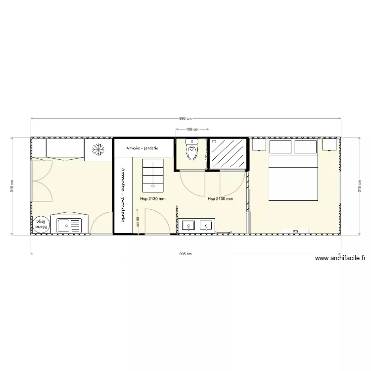 plan 2 garage LE 444. Plan de 