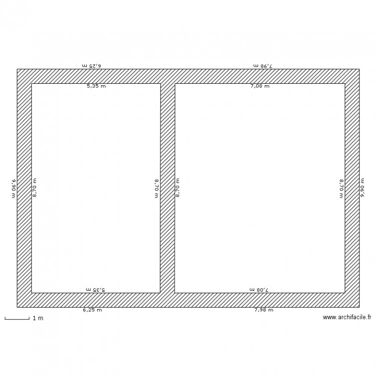 Plan de Coupe RDC   Grange. Plan de 0 pièce et 0 m2