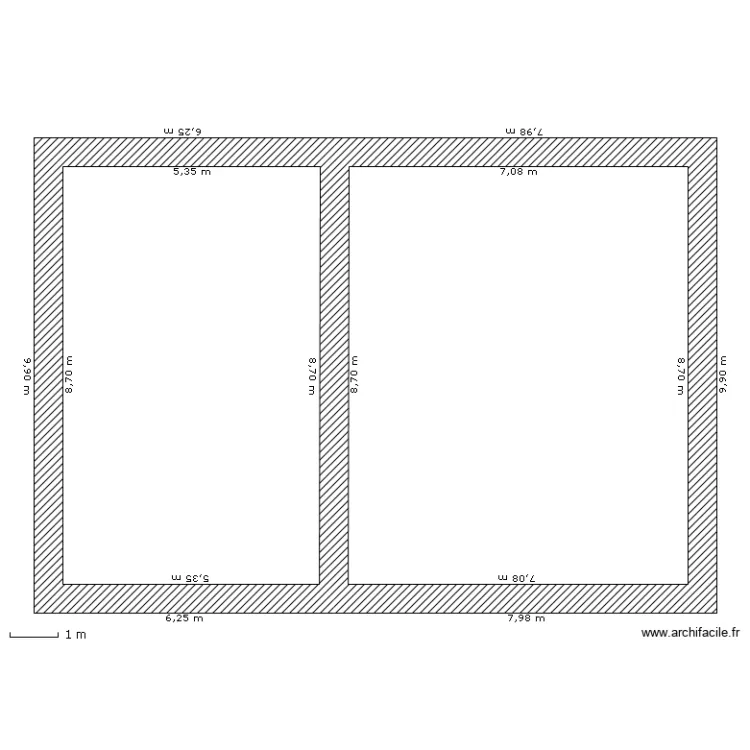 Plan de Coupe RDC   Grange. Plan de 