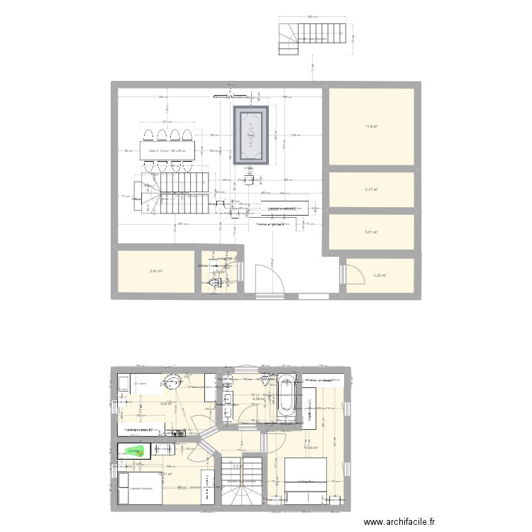 Hatice. Plan de 11 pièces et 84 m2