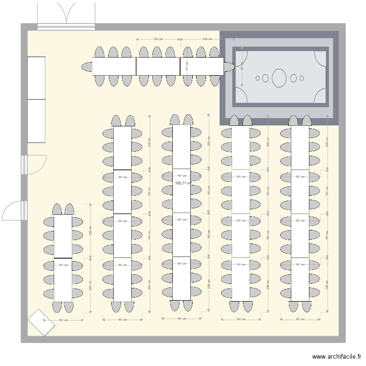 Plan salle Martelet revisité 15/05/2022. Plan de 0 pièce et 0 m2