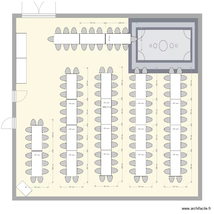 Plan salle Martelet revisit&eacute; 15/05/2022. Plan de 