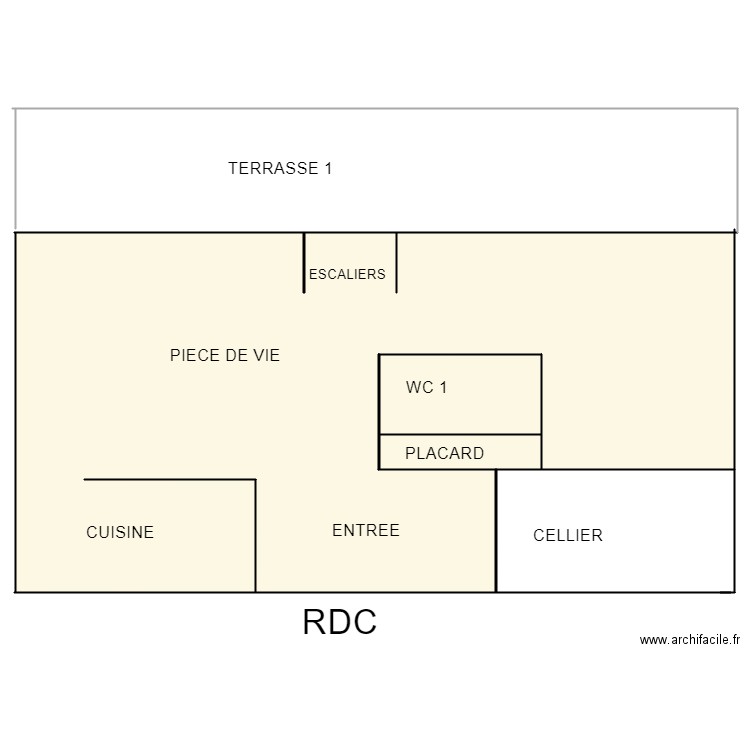 RULLIER RDC. Plan de 0 pièce et 0 m2