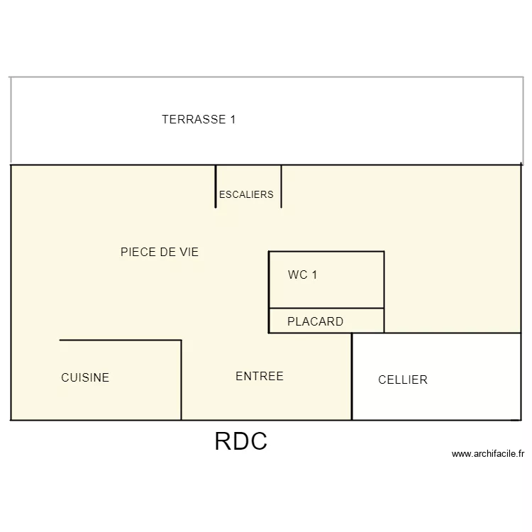 RULLIER RDC. Plan de 