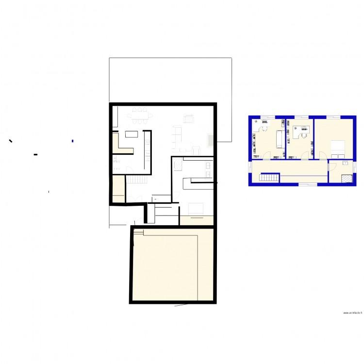  projet meublé 3 etage. Plan de 0 pièce et 0 m2