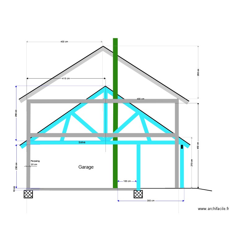 Passage cheminée. Plan de 0 pièce et 0 m2