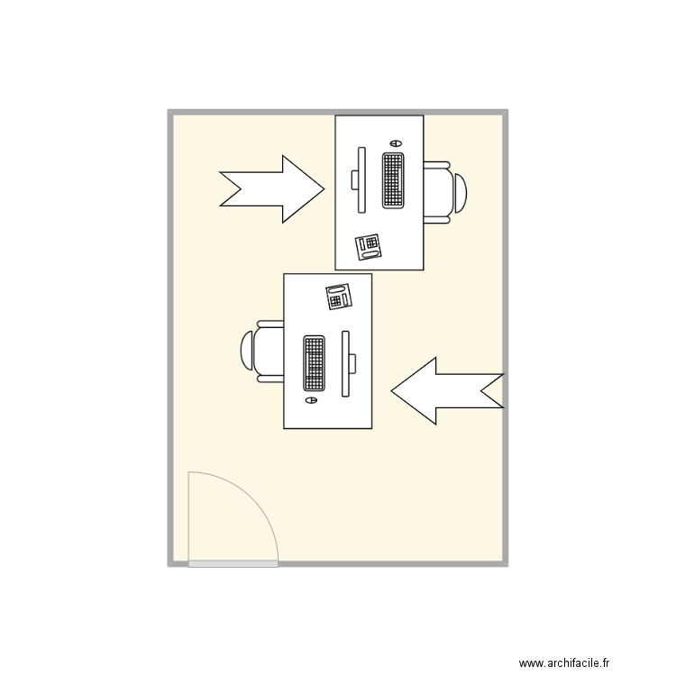 B205-84GRE. Plan de 1 pièce et 12 m2