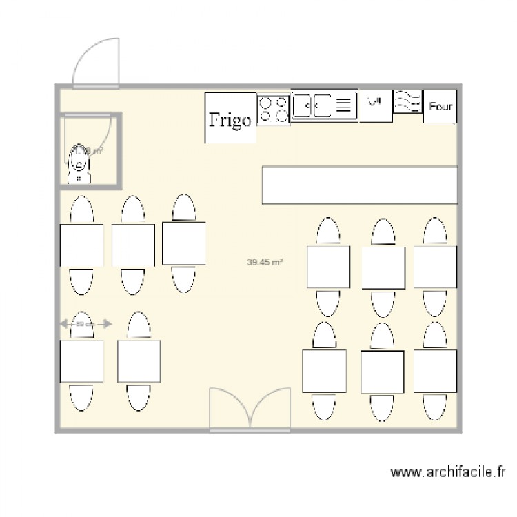 restaurant. Plan de 0 pièce et 0 m2