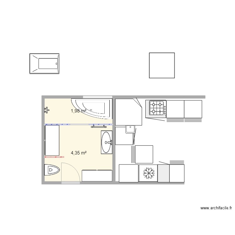 SDB 8 14. Plan de 0 pièce et 0 m2