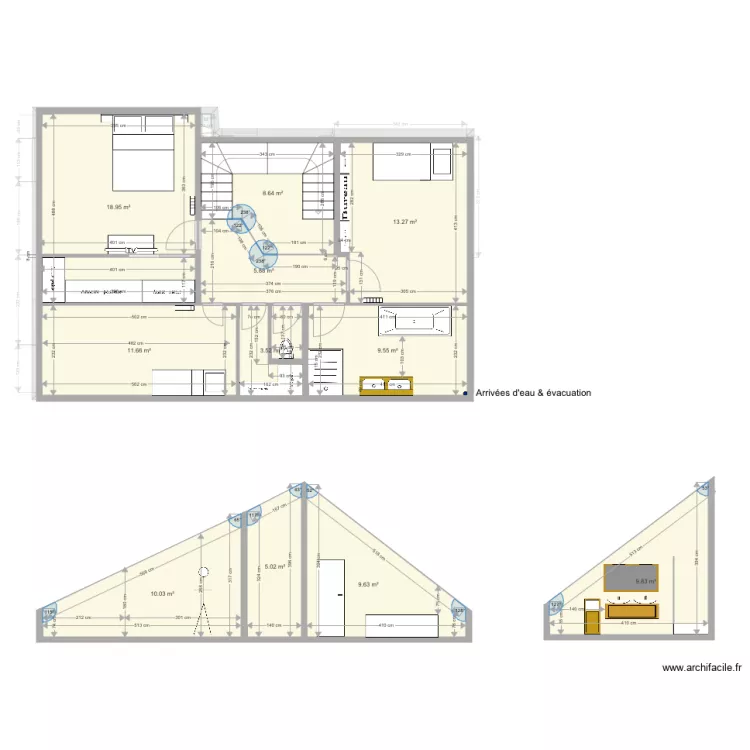 NEUILLY PLAN PROJETE ETAGE. Plan de 