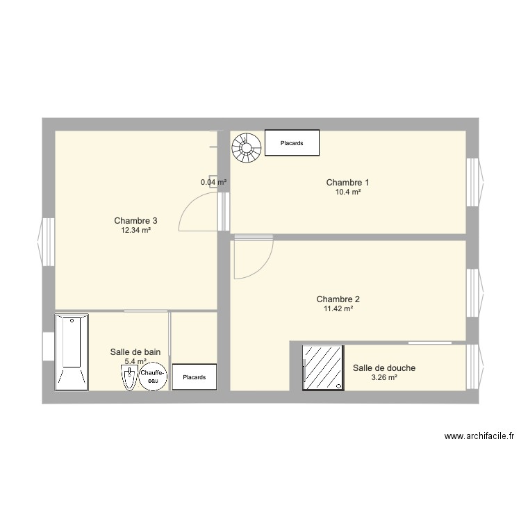 Appartement 17 4ème étage. Plan de 0 pièce et 0 m2