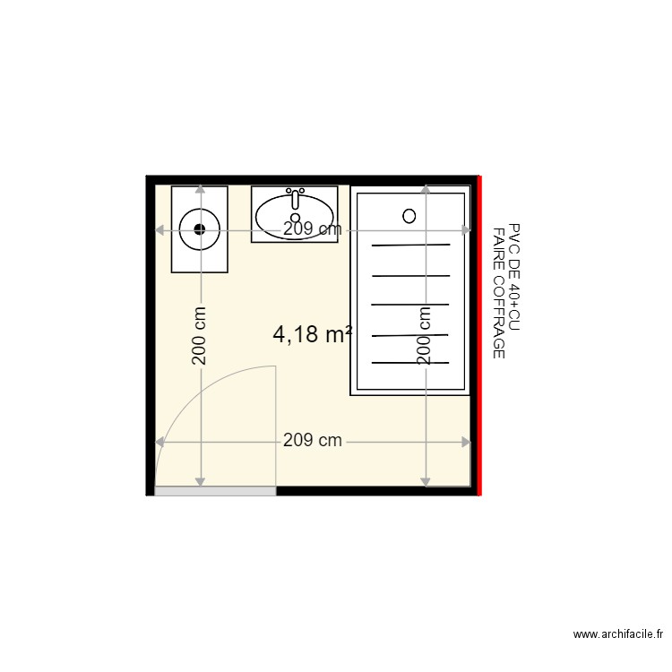 ESQUENET SYLVIA . Plan de 1 pièce et 4 m2