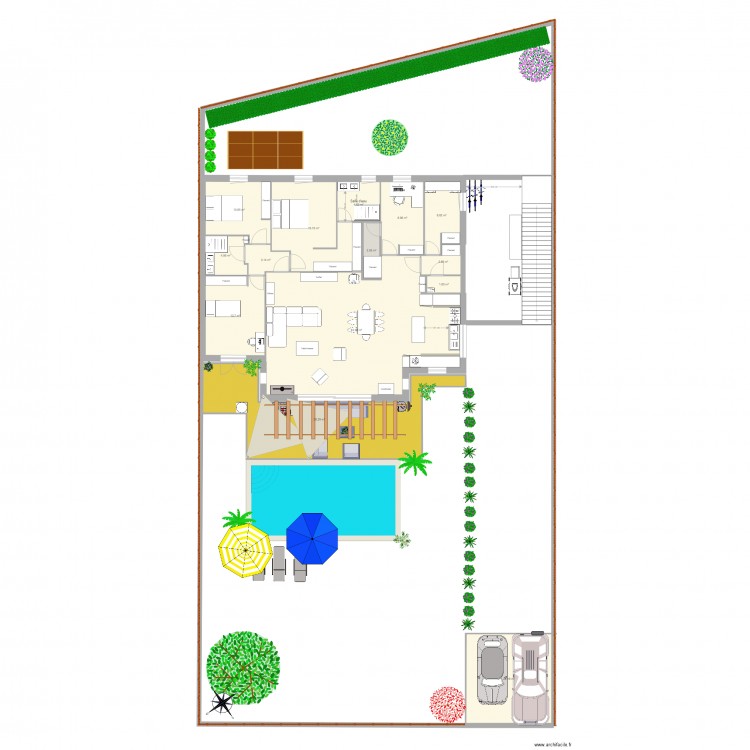 Maison vue terrain mael. Plan de 0 pièce et 0 m2