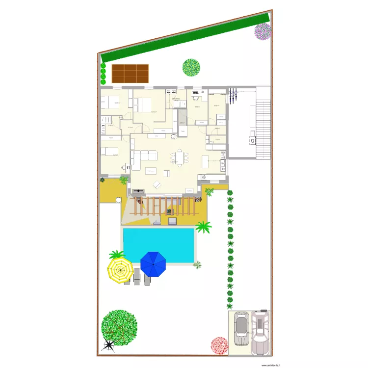 Maison vue terrain mael. Plan de Maison vue terrain mael. Plan de