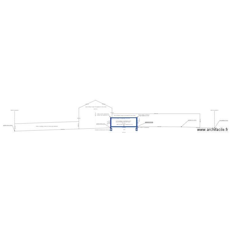 plan de coupe B-B sans projet d'extension. Plan de 0 pièce et 0 m2