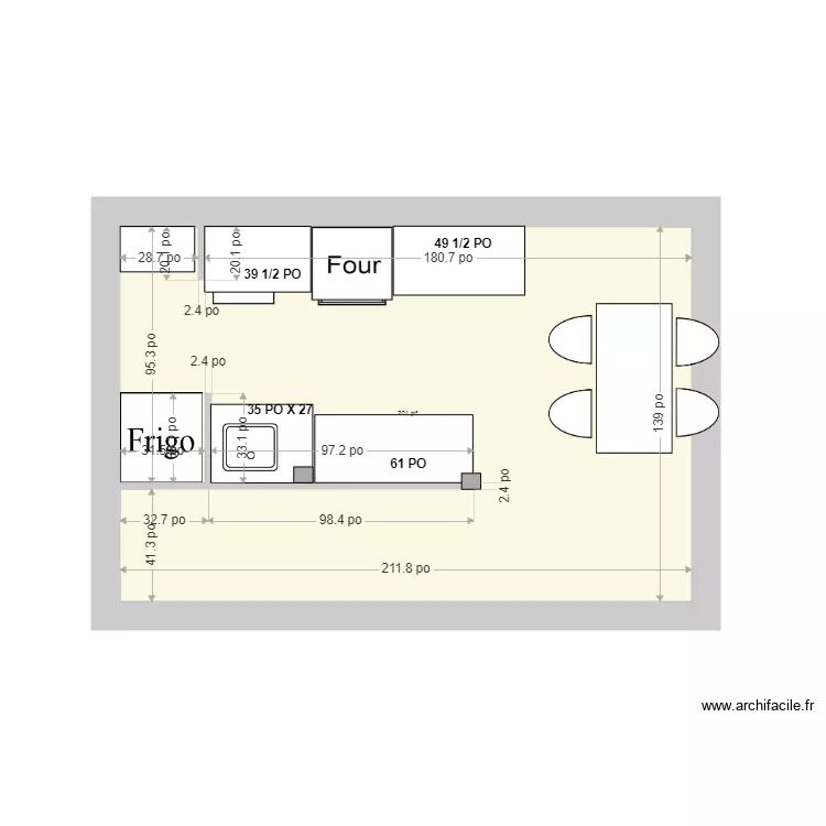 cuisine chalet. Plan de cuisine chalet. Plan de