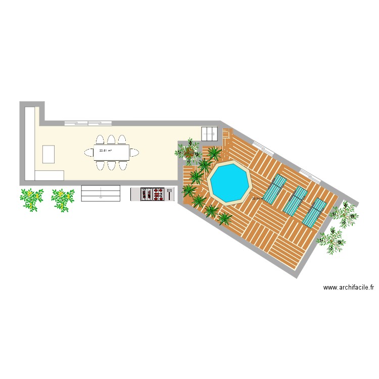 plan terrasse JL. Plan de 0 pièce et 0 m2