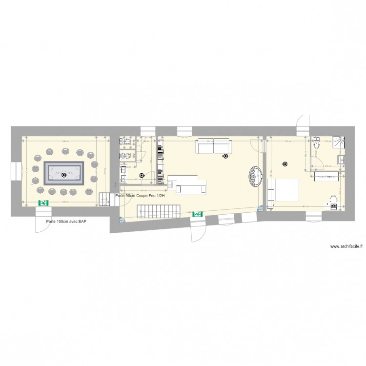 V2 les fleurs projet meublé et 2 étages. Plan de 0 pièce et 0 m2