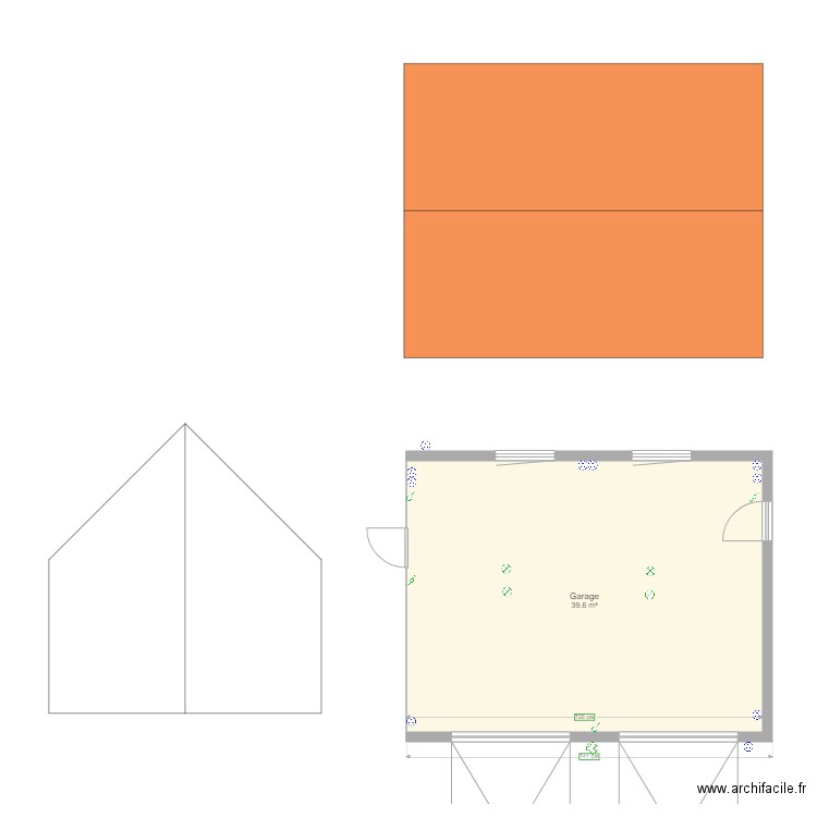 Garage . Plan de 0 pièce et 0 m2