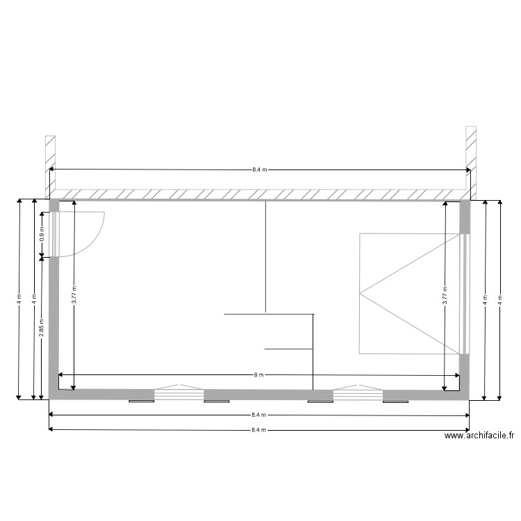 Intérieur Garage  en extention P1. Plan de 0 pièce et 0 m2