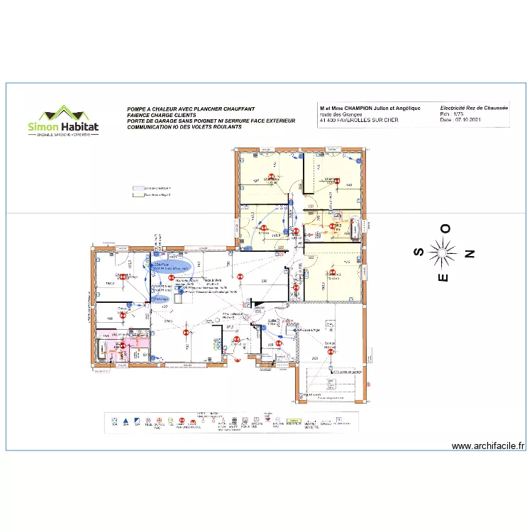 Plan Électricité Maison. Plan de Plan Électricité Maison. Plan de